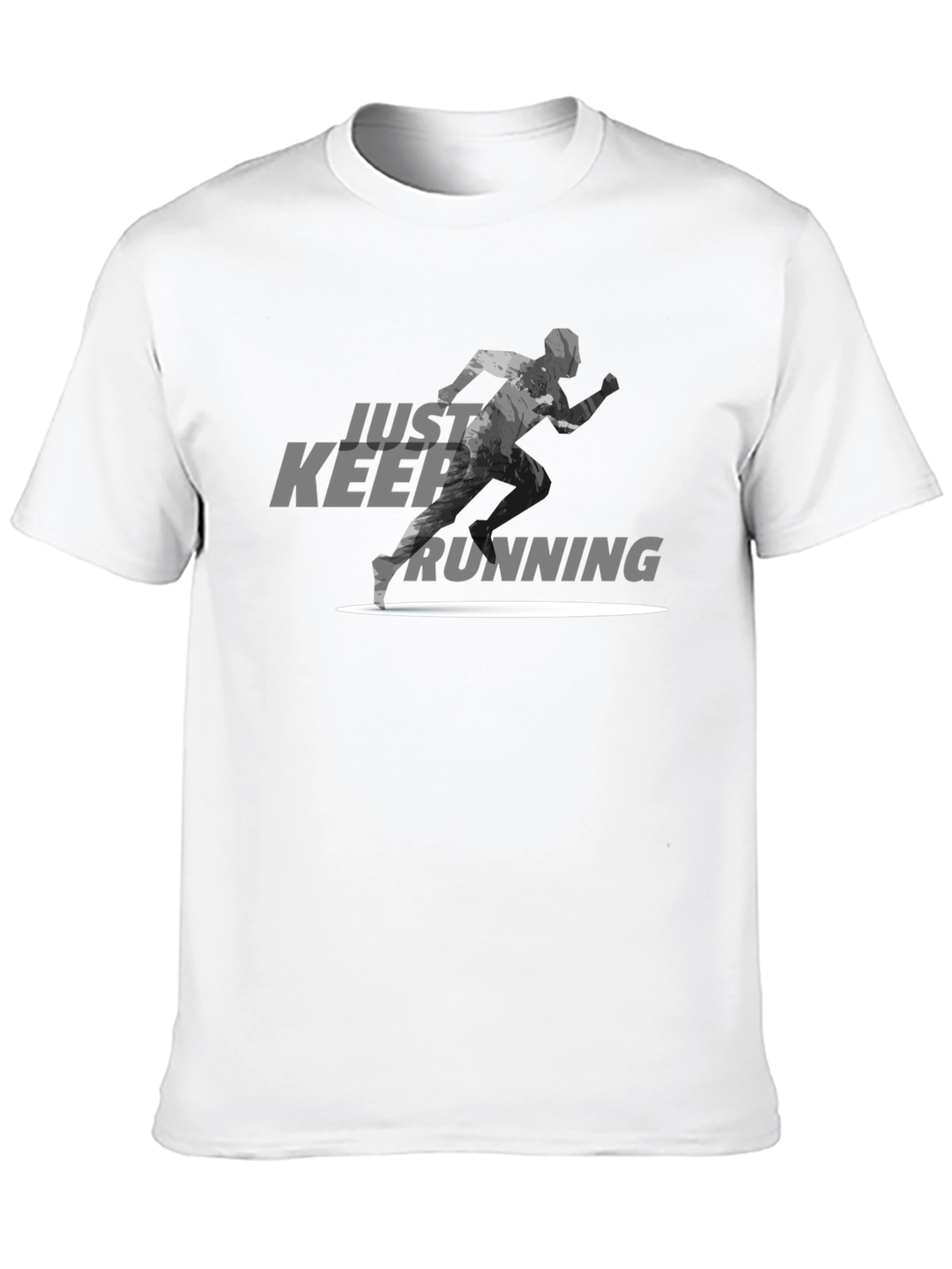 Just Keep Running Graphic Tee - Black