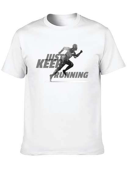 Just Keep Running Graphic Tee - Black