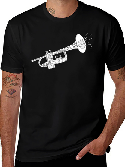 Trumpet Graphic Tee - Classic Musical Style