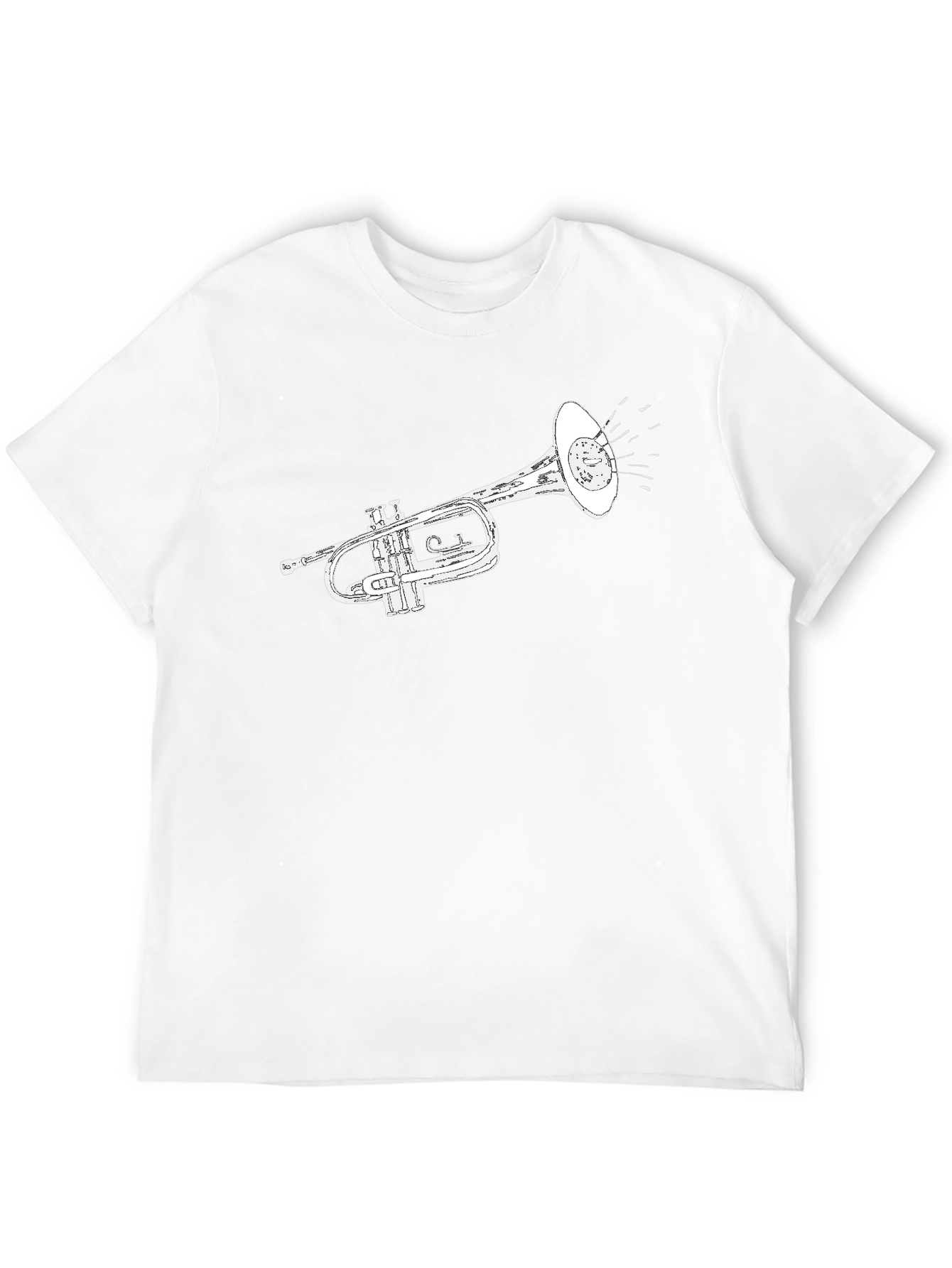 Trumpet Graphic Tee - Classic Musical Style