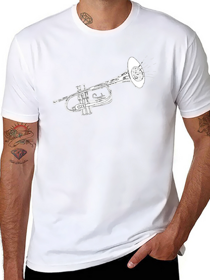 Trumpet Graphic Tee - Classic Musical Style