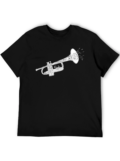 Trumpet Graphic Tee - Classic Musical Style