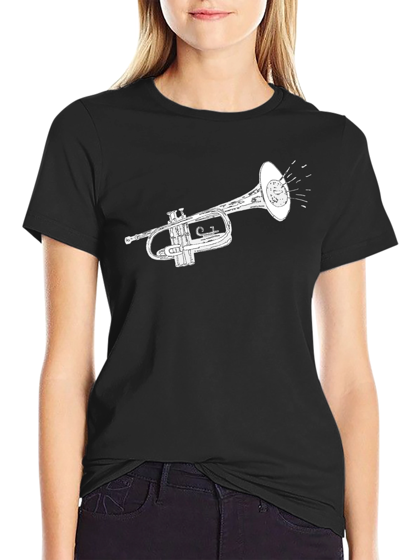Trumpet Graphic Tee - Classic Musical Style