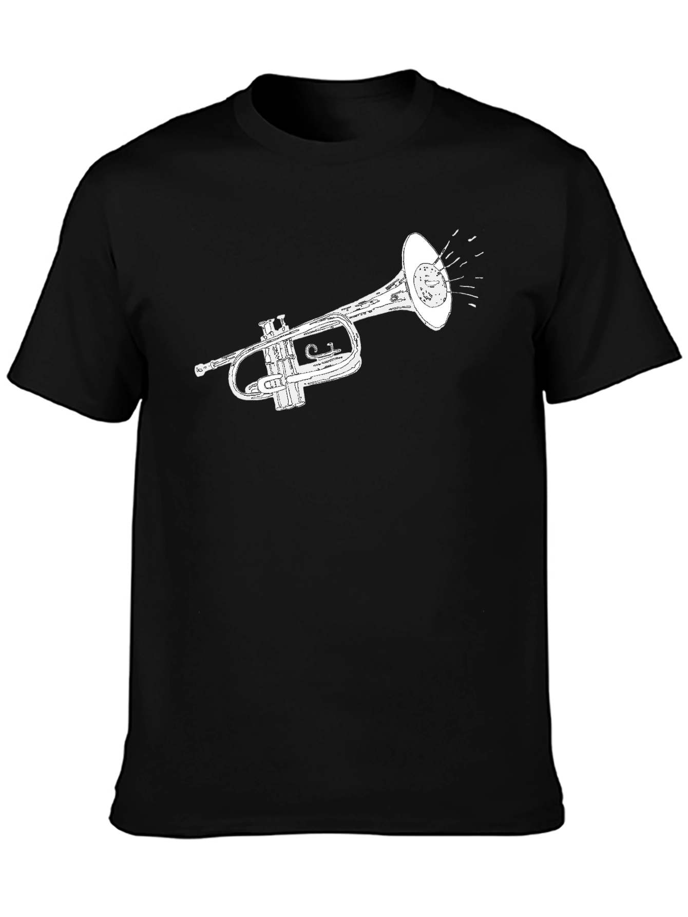 Trumpet Graphic Tee - Classic Musical Style