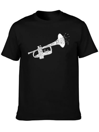 Trumpet Graphic Tee - Classic Musical Style