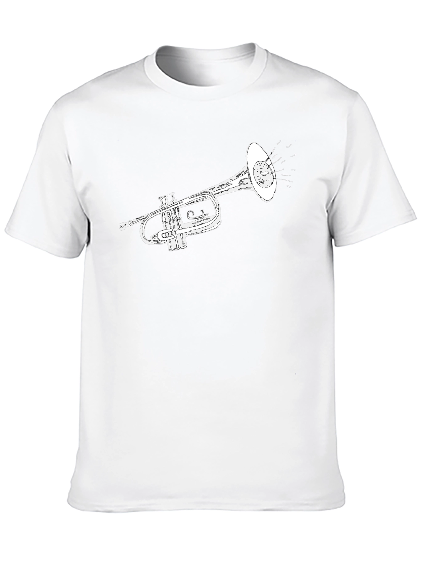 Trumpet Graphic Tee - Classic Musical Style