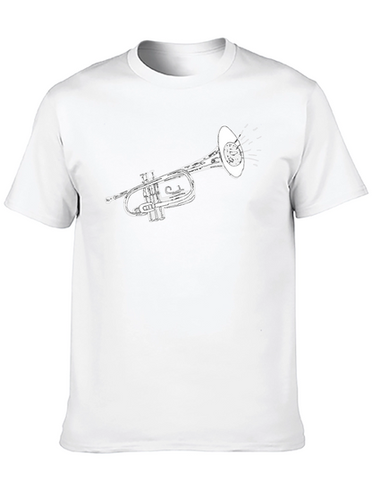 Trumpet Graphic Tee - Classic Musical Style