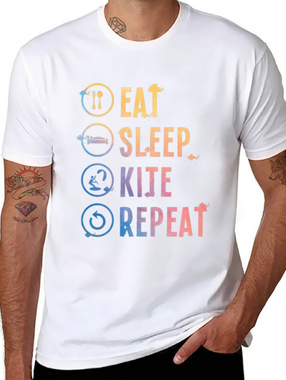 Eat Sleep Kite Repeat Graphic Tee
