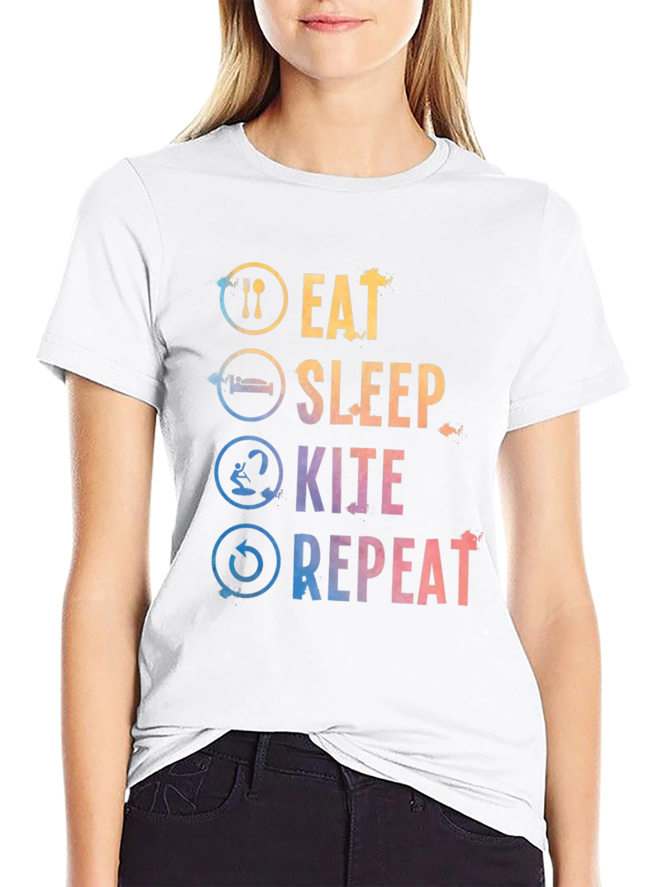 Eat Sleep Kite Repeat Graphic Tee