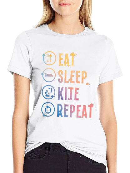Eat Sleep Kite Repeat Graphic Tee