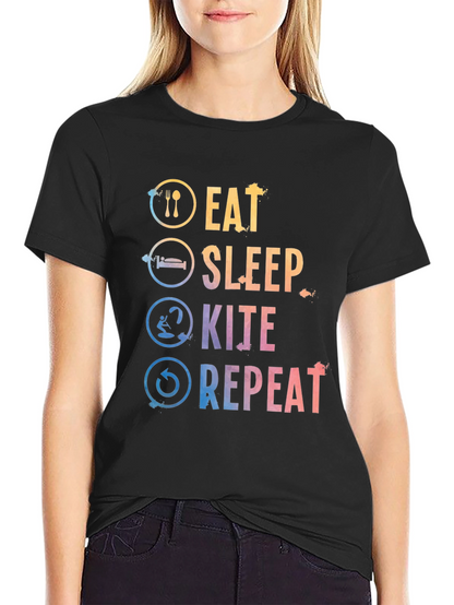 Eat Sleep Kite Repeat Graphic Tee