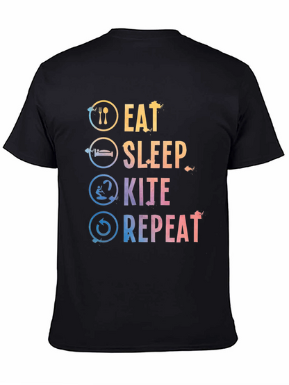 Eat Sleep Kite Repeat Graphic Tee