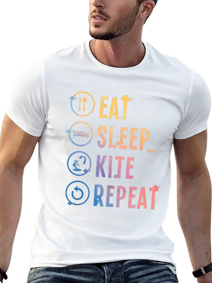 Eat Sleep Kite Repeat Graphic Tee