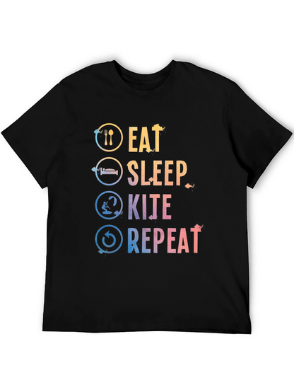 Eat Sleep Kite Repeat Graphic Tee