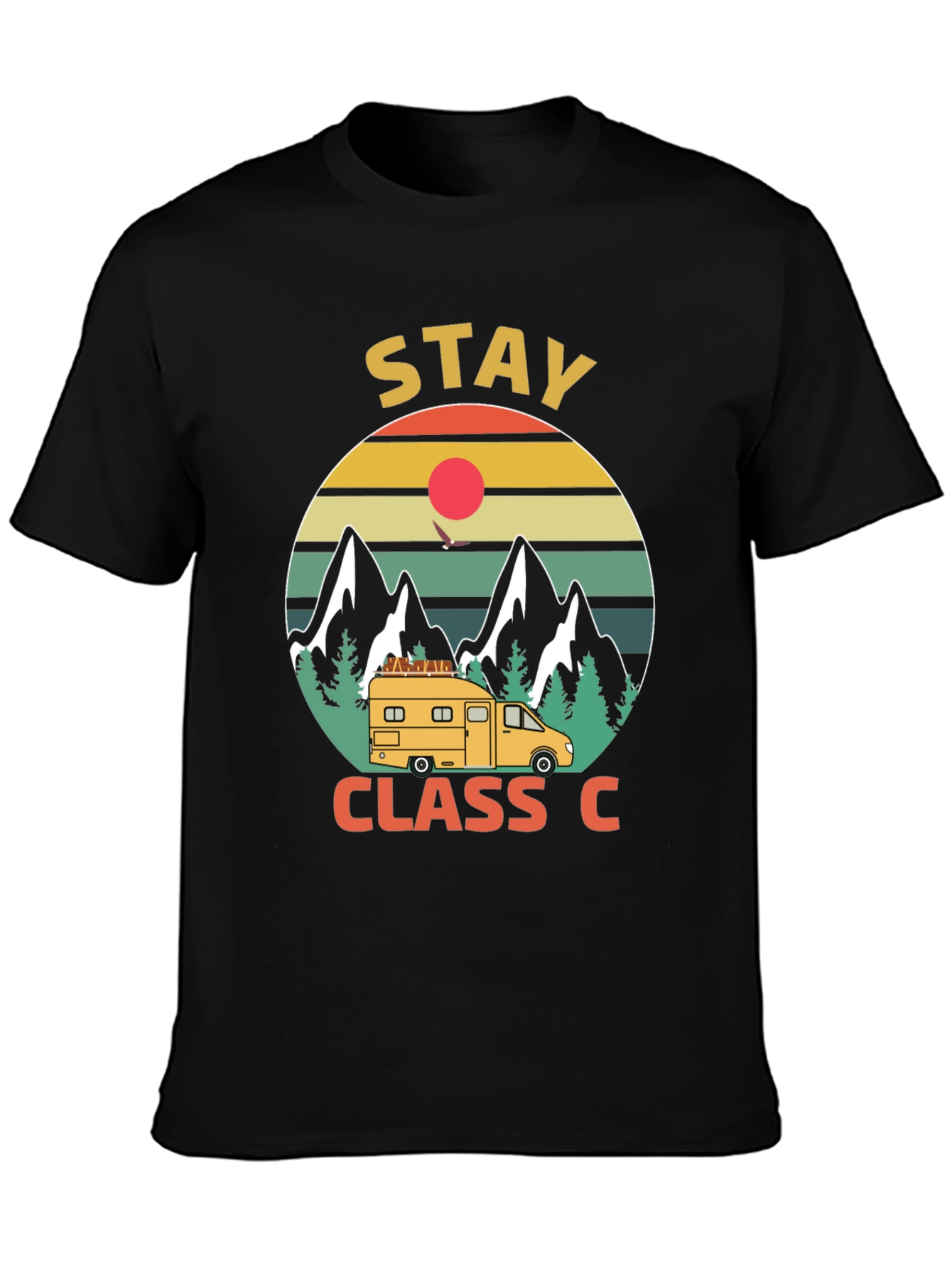 Stay Class C Camping T-Shirt - Mountain Adventure