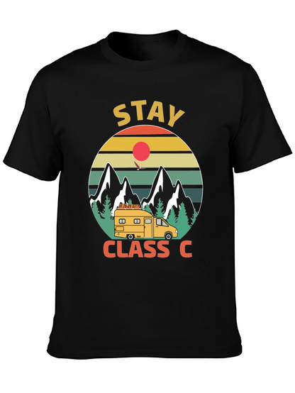 Stay Class C Camping T-Shirt - Mountain Adventure