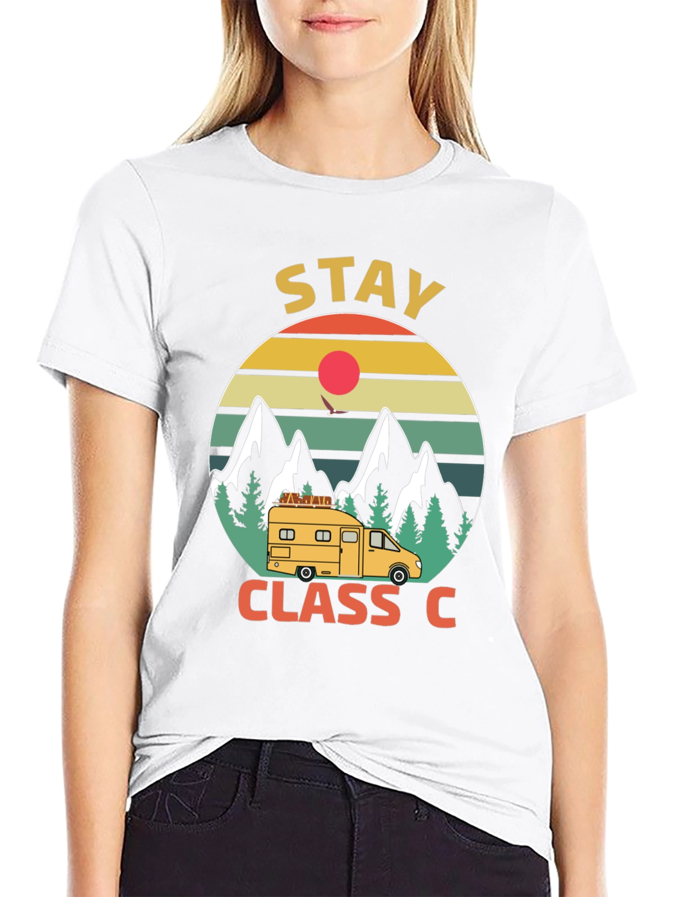 Stay Class C Camping T-Shirt - Mountain Adventure