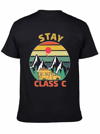 Stay Class C Camping T-Shirt - Mountain Adventure