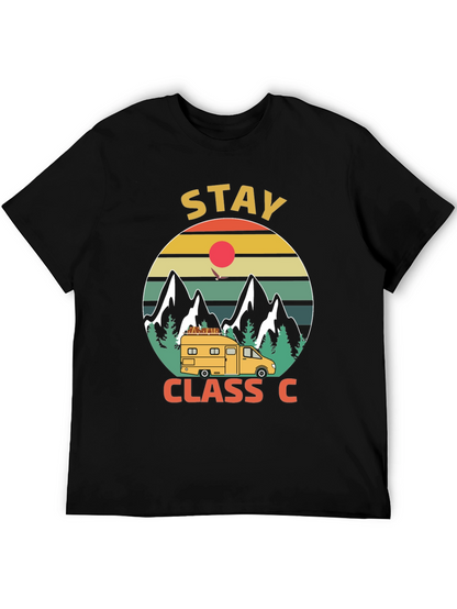 Stay Class C Camping T-Shirt - Mountain Adventure