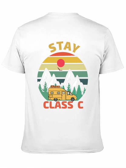 Stay Class C Camping T-Shirt - Mountain Adventure