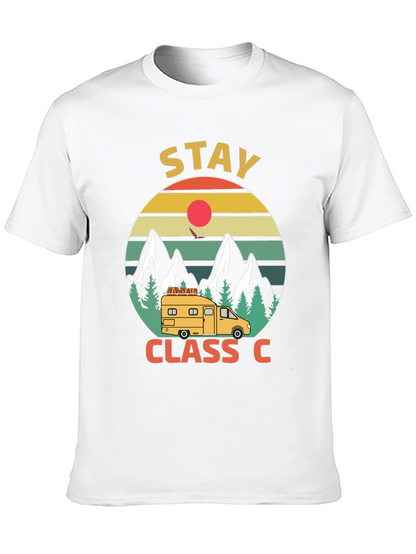 Stay Class C Camping T-Shirt - Mountain Adventure