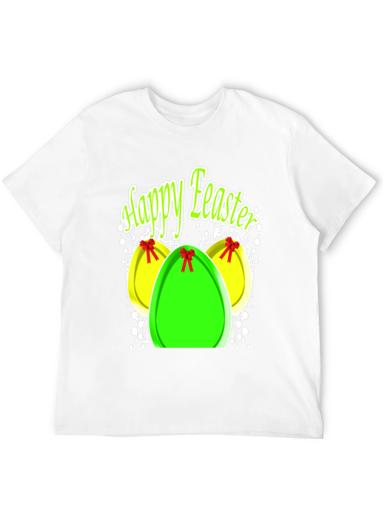 Happy Easter Egg Graphic Black T-Shirt