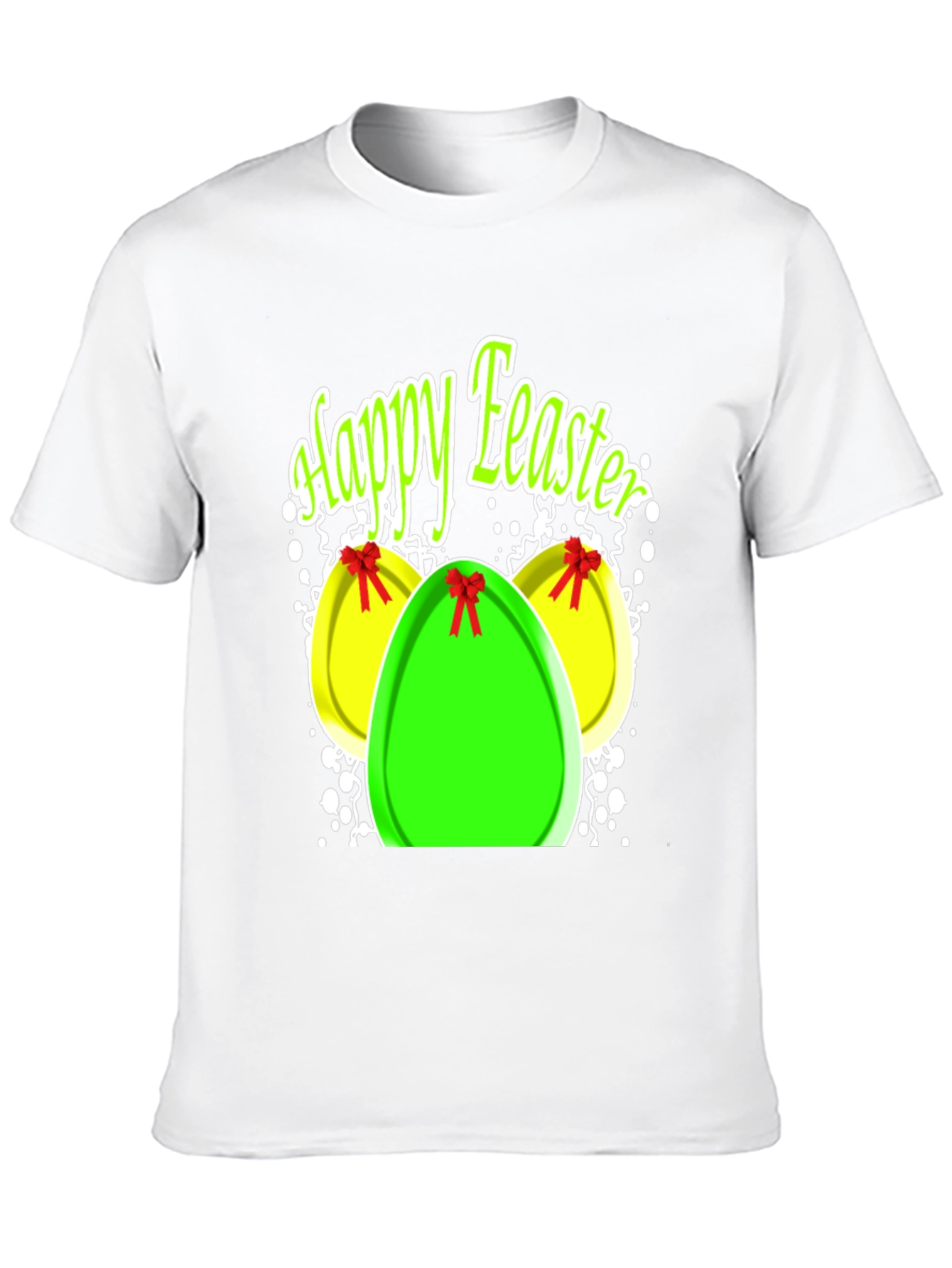 Happy Easter Egg Graphic Black T-Shirt