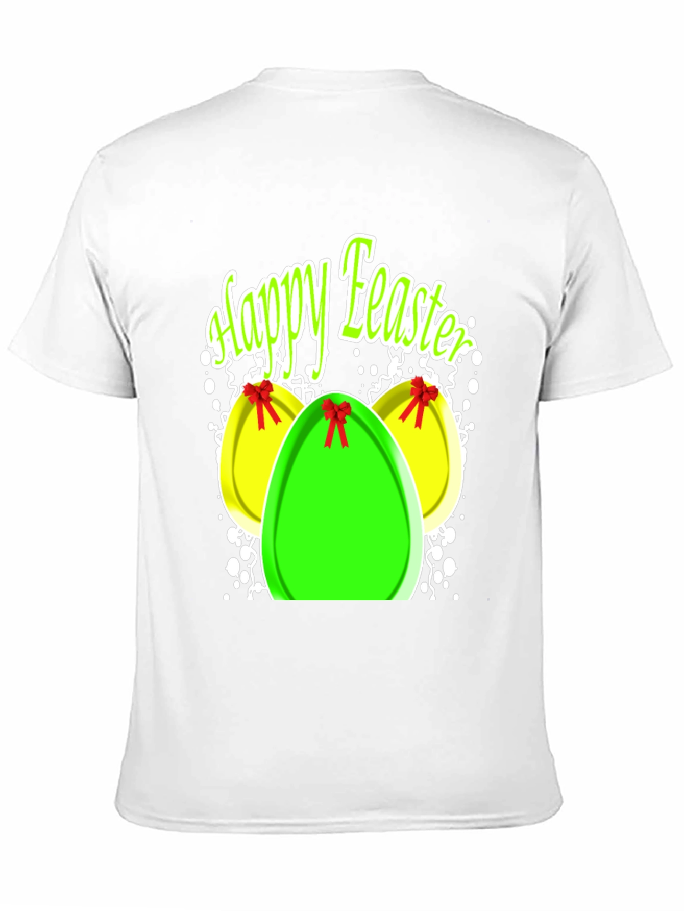 Happy Easter Egg Graphic Black T-Shirt