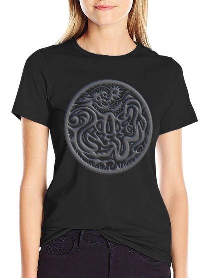 Dragon Emblem Graphic Tee - Stylish Black T-Shirt