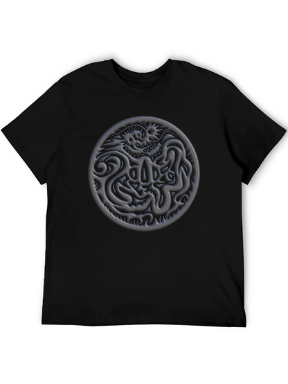 Dragon Emblem Graphic Tee - Stylish Black T-Shirt