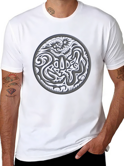 Dragon Emblem Graphic Tee - Stylish Black T-Shirt