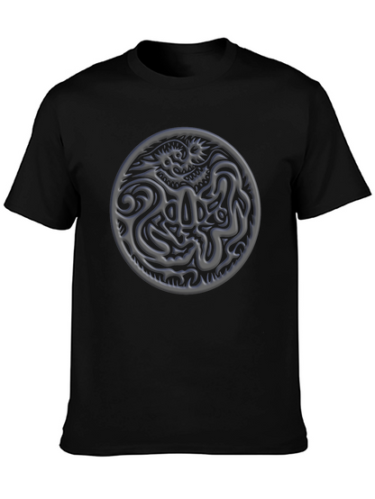 Dragon Emblem Graphic Tee - Stylish Black T-Shirt