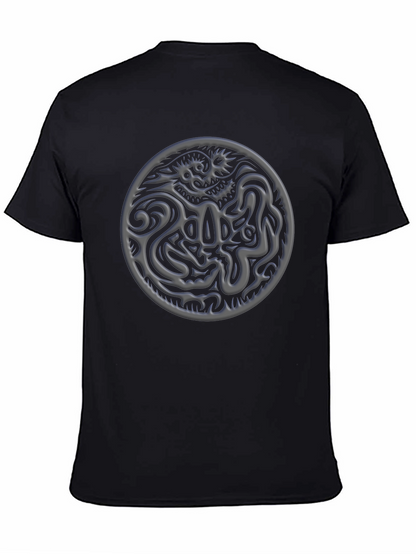 Dragon Emblem Graphic Tee - Stylish Black T-Shirt