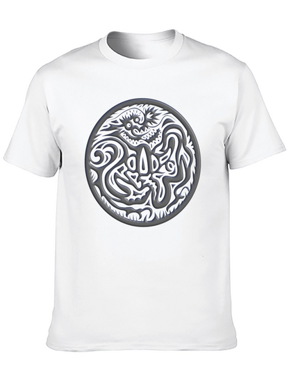 Dragon Emblem Graphic Tee - Stylish Black T-Shirt