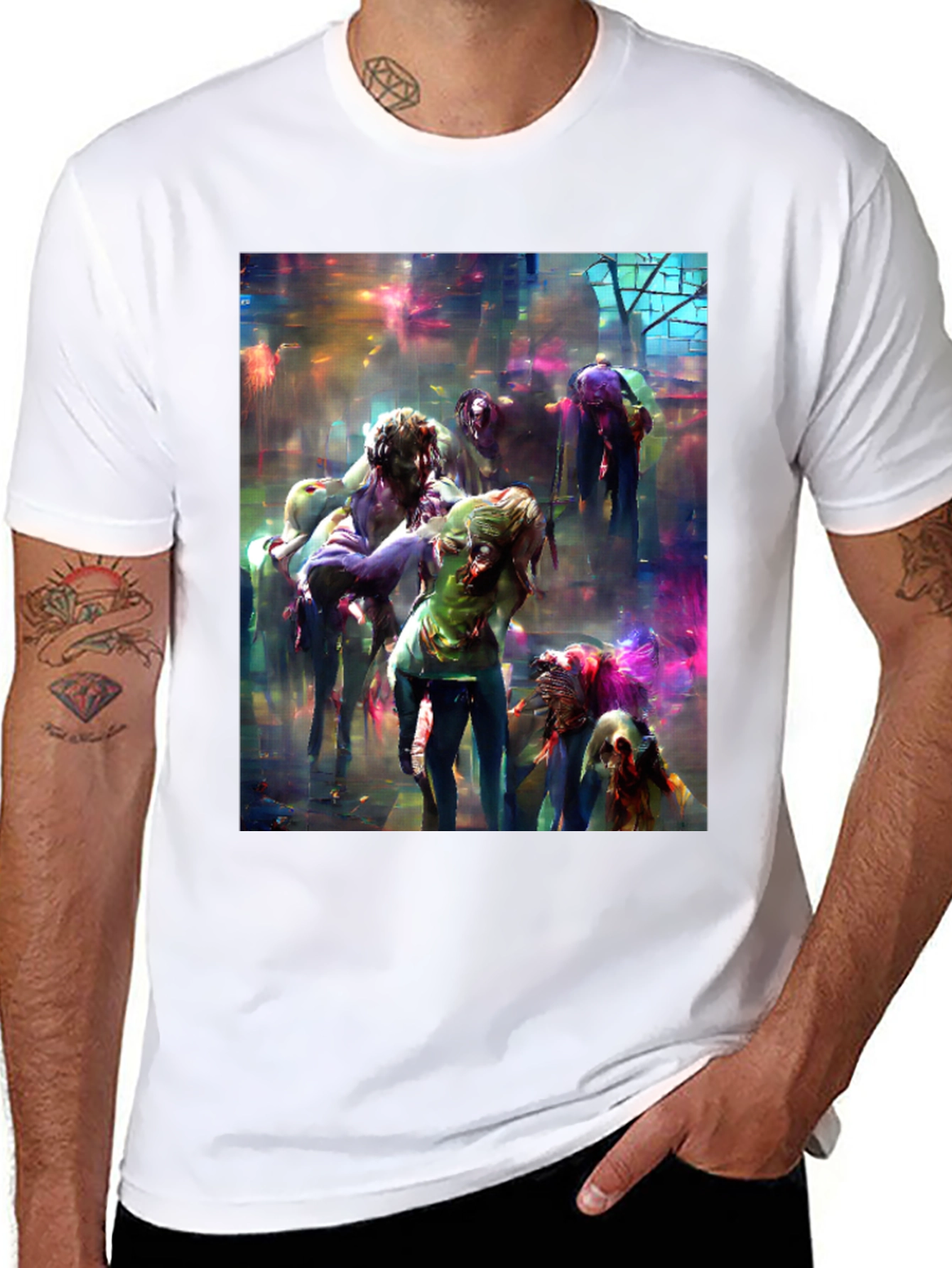 Zombie Art Graphic Tee - Unleash the Undead!