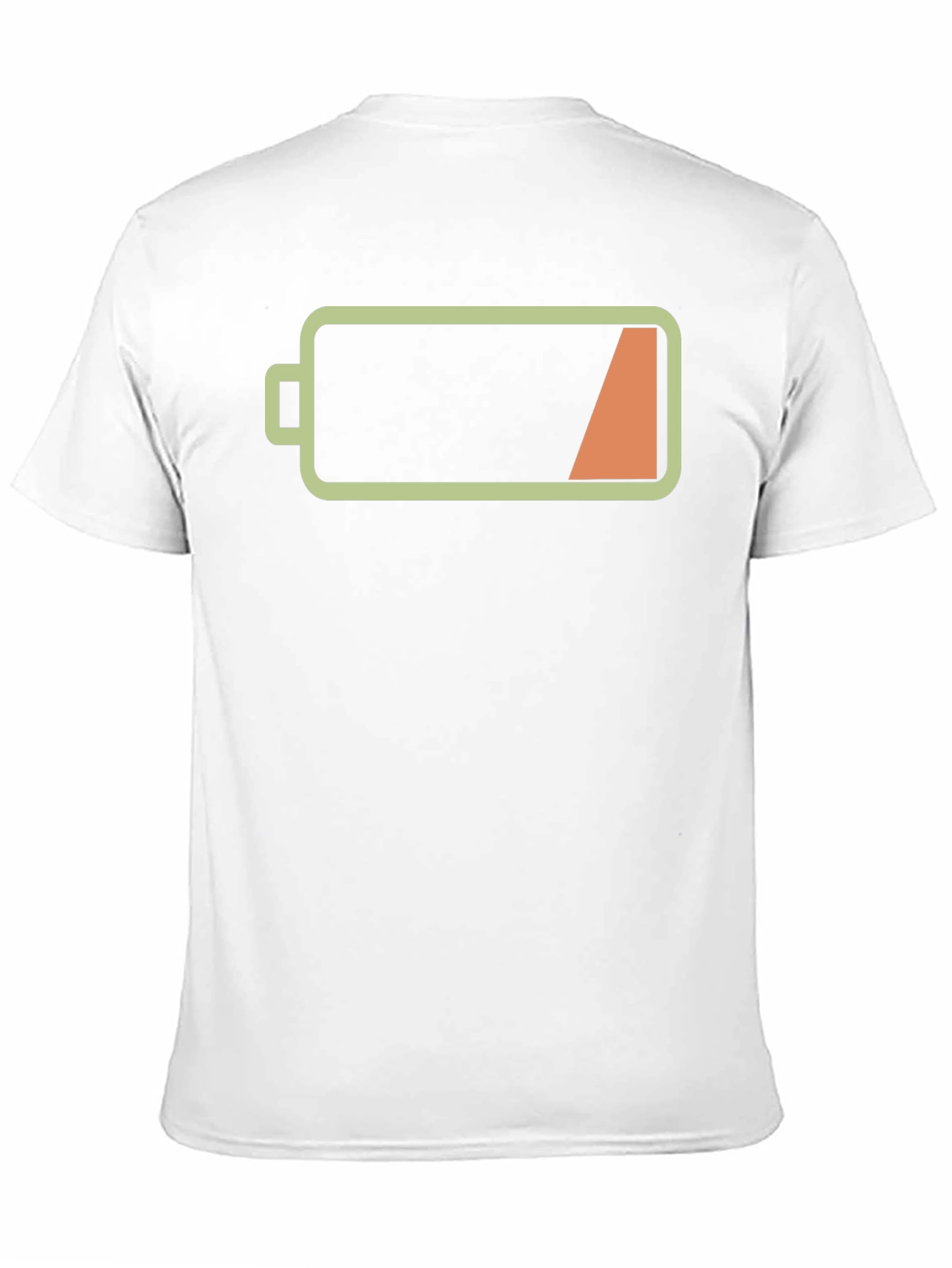 Low Battery Graphic Mens Black T-Shirt