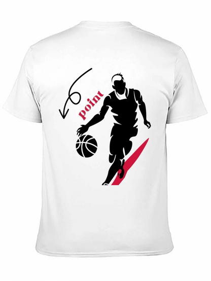 Basketball Player Graphic Print Black T-Shirt