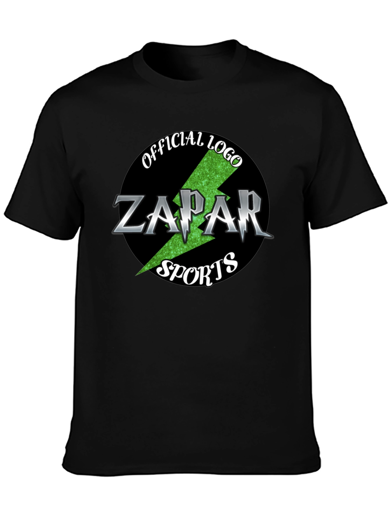 Zapar Sports Official Logo Black T-Shirt