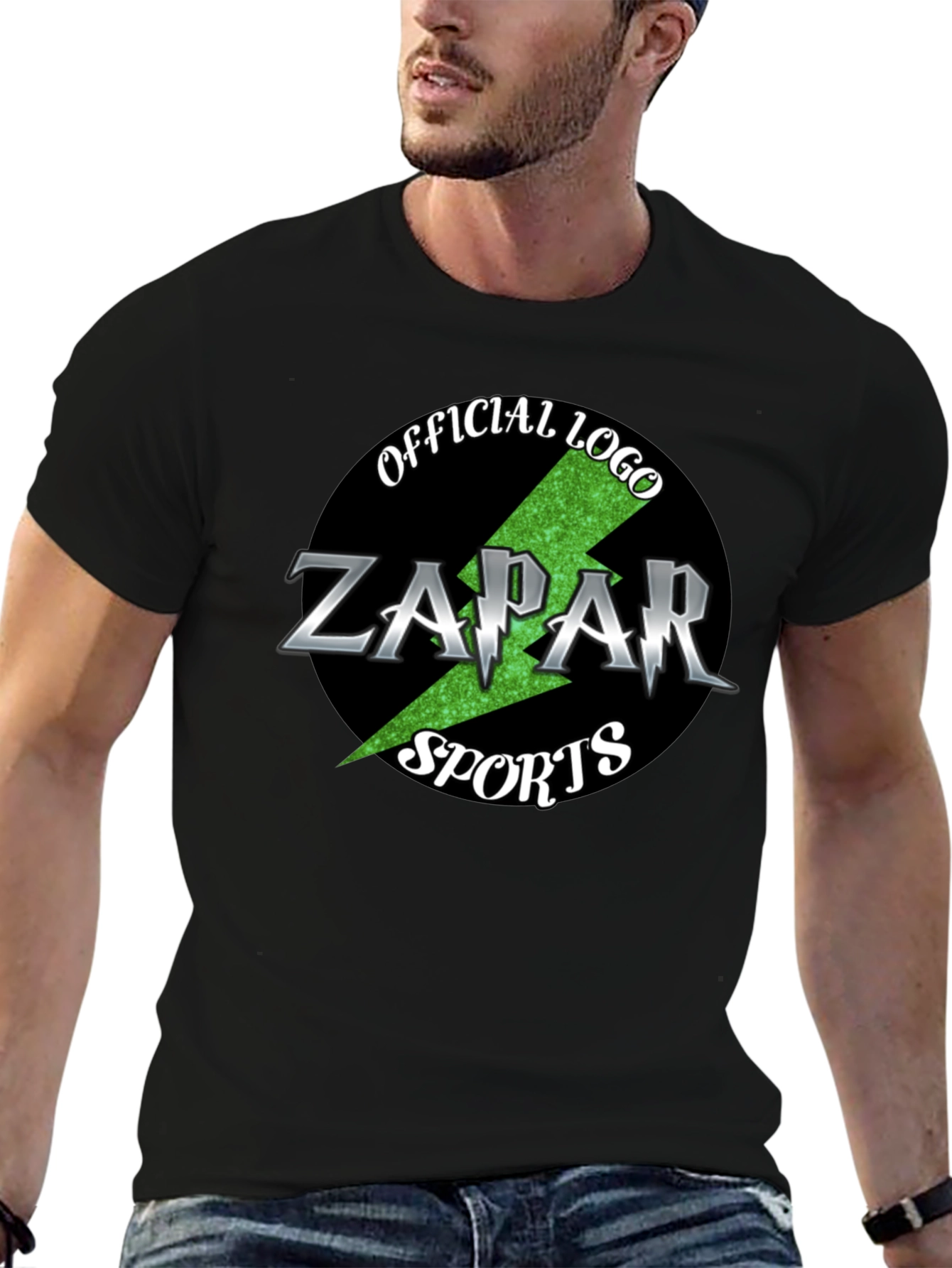 Zapar Sports Official Logo Black T-Shirt