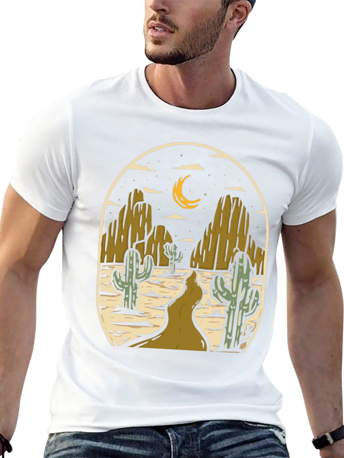 Desert Night Graphic Tee - Western Style