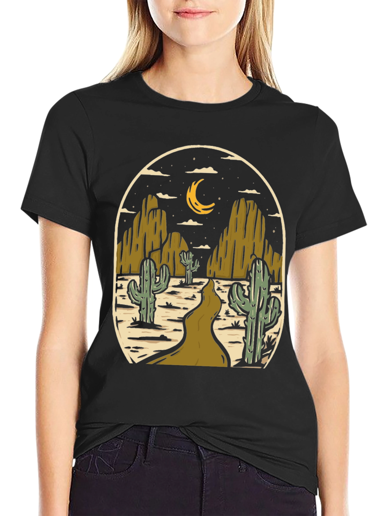 Desert Night Graphic Tee - Western Style