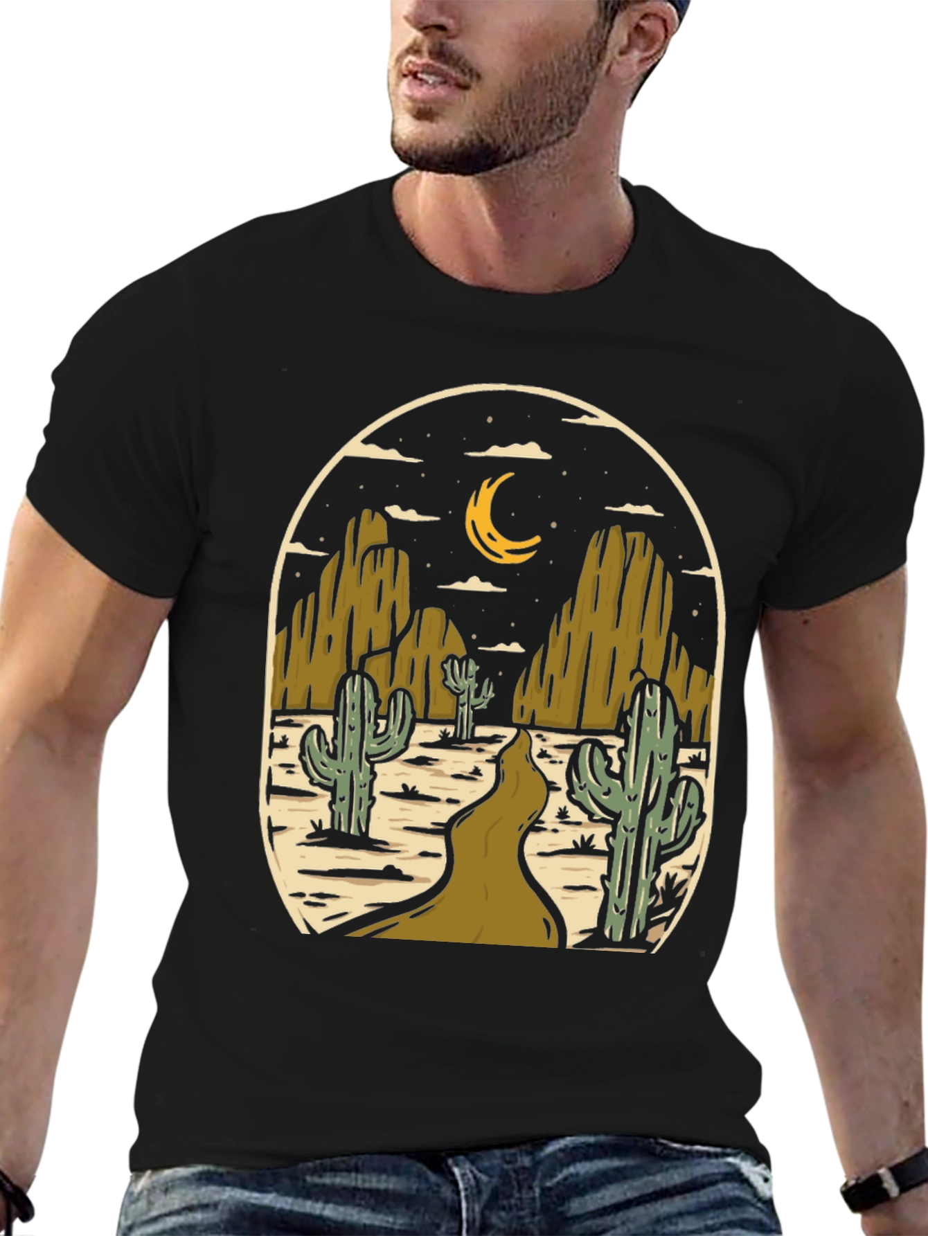 Desert Night Graphic Tee - Western Style