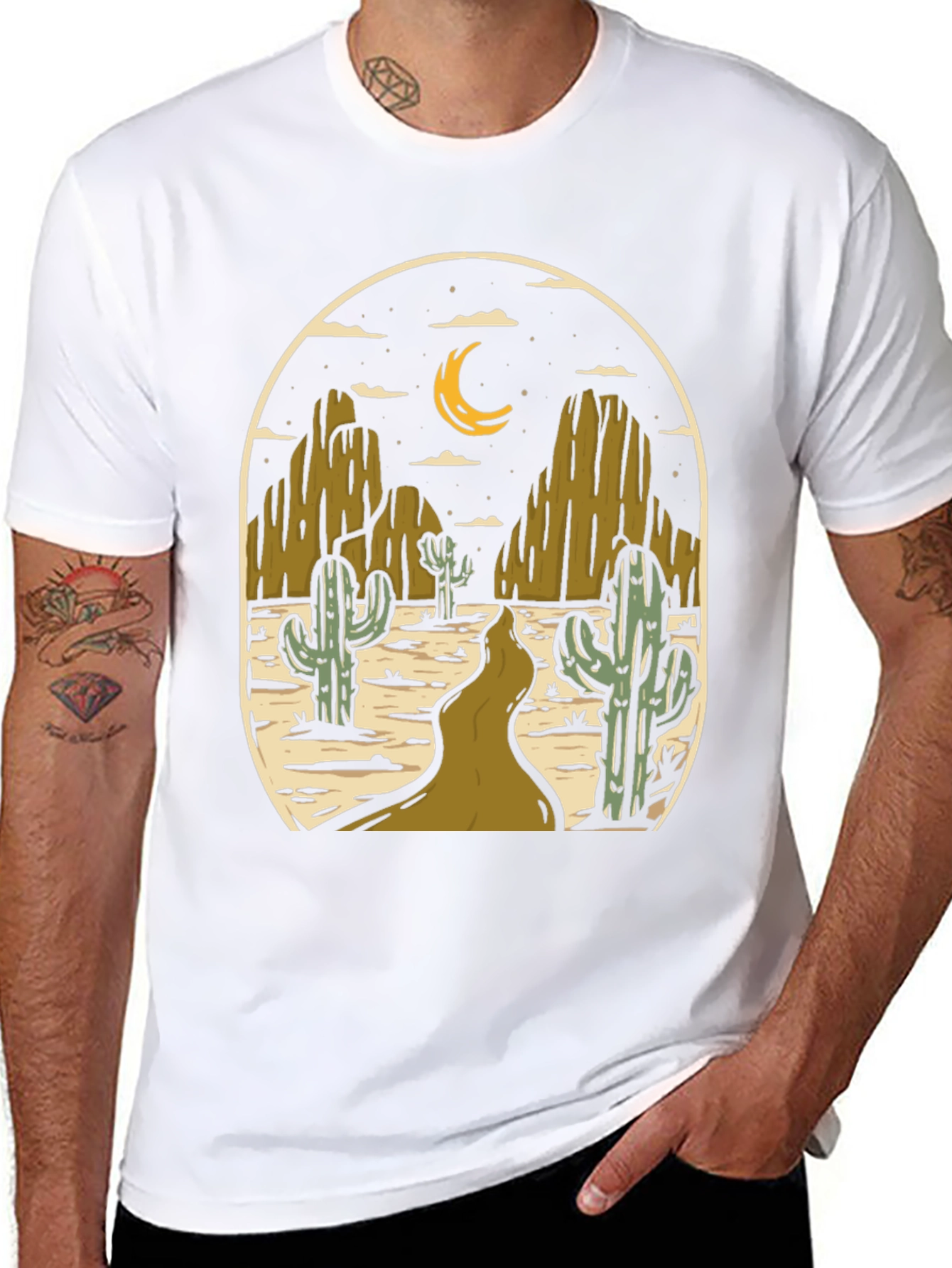 Desert Night Graphic Tee - Western Style