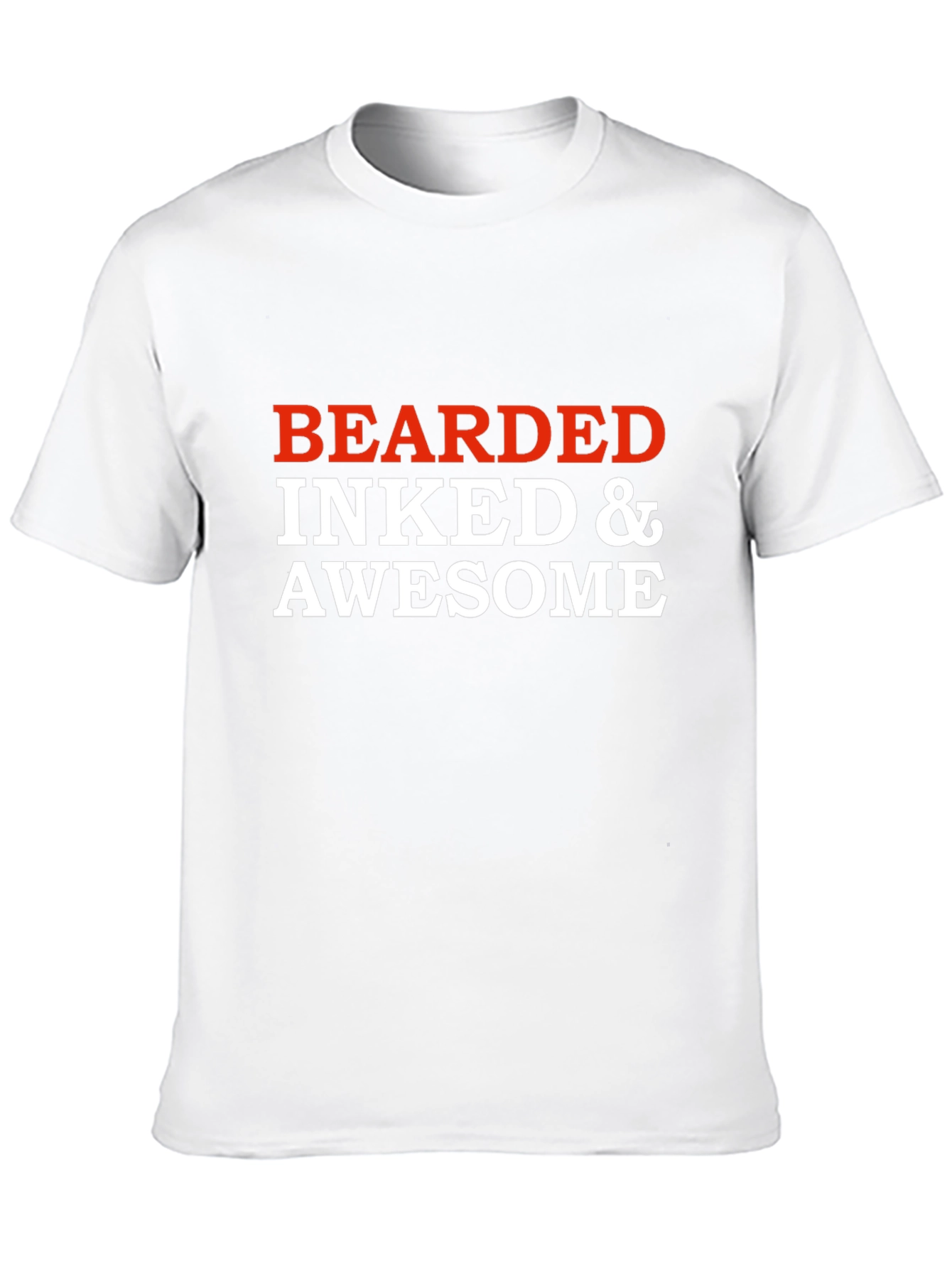 Bearded Inked & Awesome Graphic T-Shirt - Black