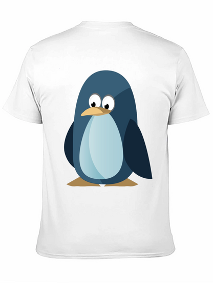 Cute Penguin Graphic Tee - Mens Black T-Shirt