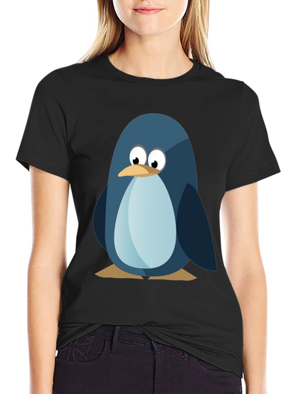 Cute Penguin Graphic Tee - Mens Black T-Shirt