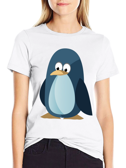 Cute Penguin Graphic Tee - Mens Black T-Shirt