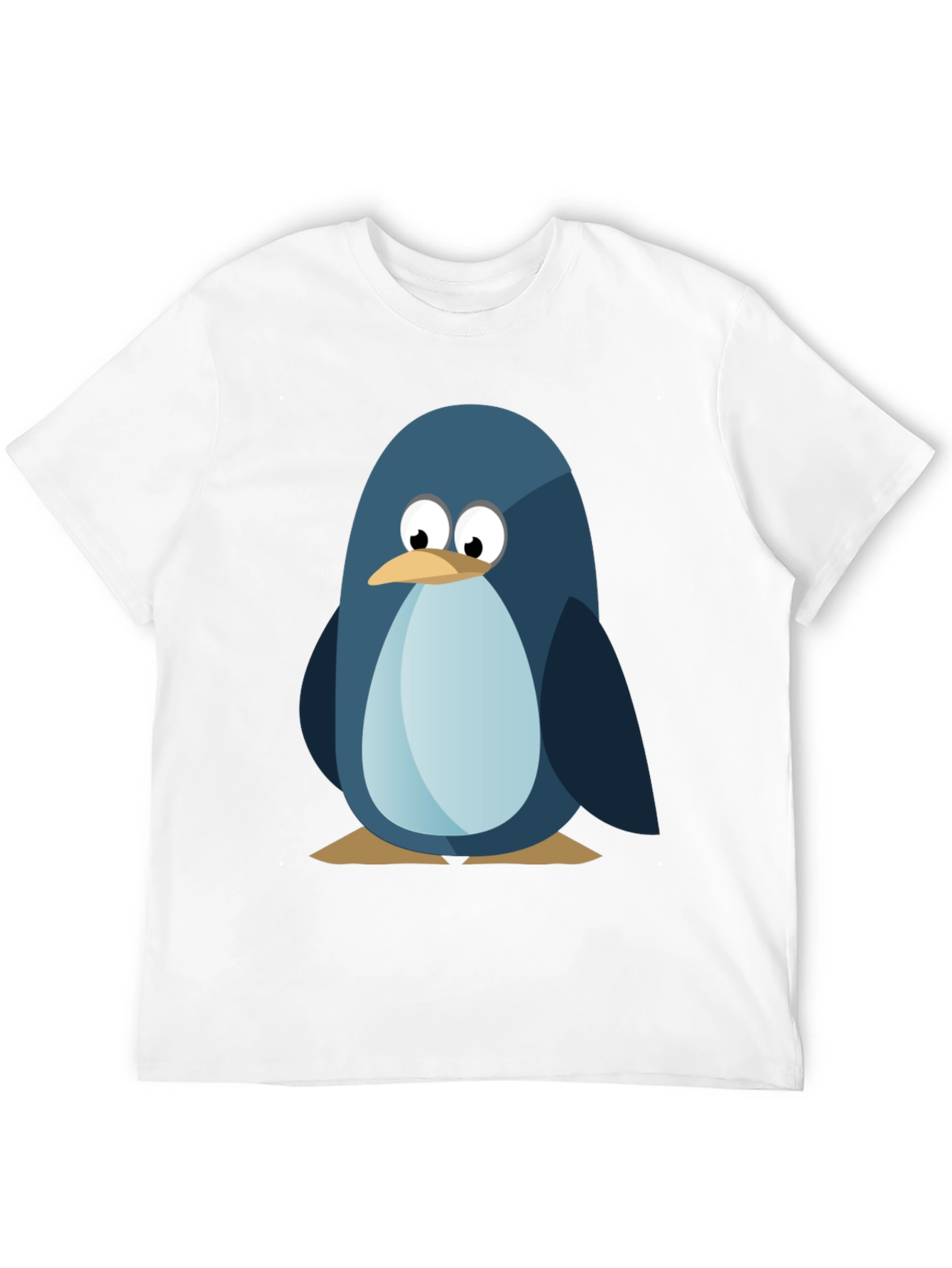 Cute Penguin Graphic Tee - Mens Black T-Shirt