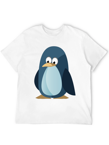 Cute Penguin Graphic Tee - Mens Black T-Shirt