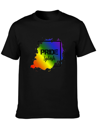 Pride Splash Black T-Shirt - Celebrate Love!